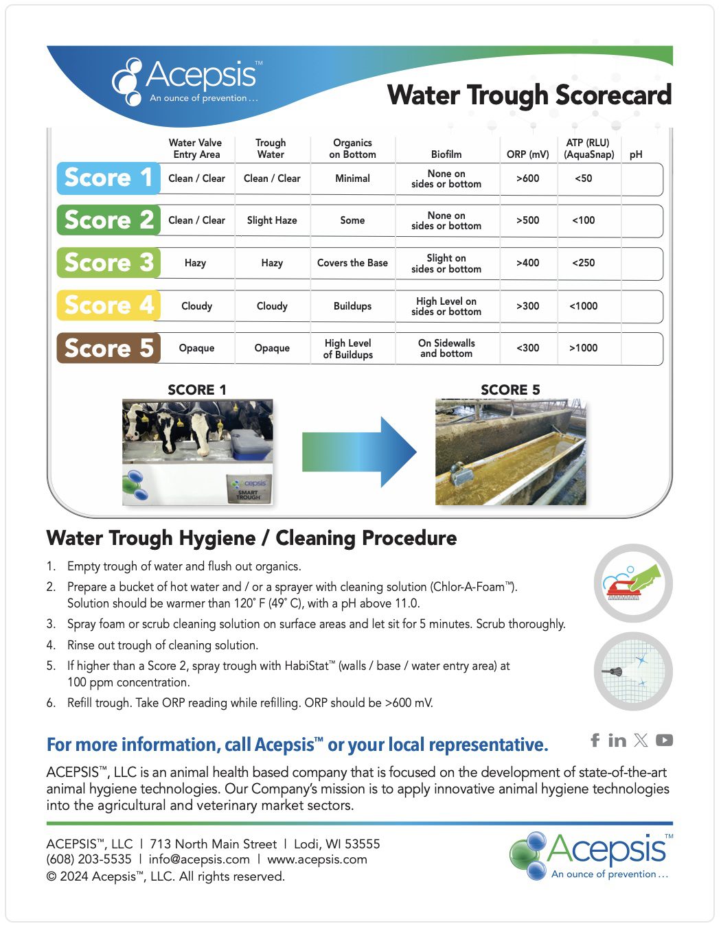 Acepsis WaterTrough Scorecard