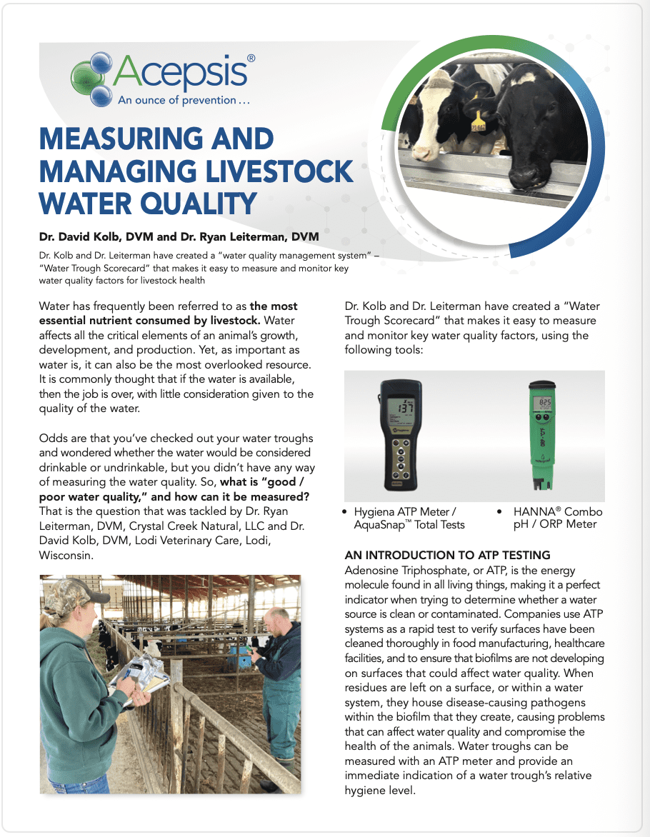 Acepsis Measure Manage Livestock